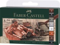 Tuschestift Pitt Artist Pen Classic-Farben - 8er Etui