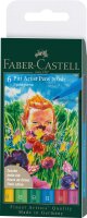 Tuschestift Pitt Artist Pen Brush - 6er Etui Frühling
