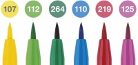 Tuschestift Pitt Artist Pen Brush - 6er Etui Frühling