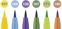 Tuschestift Pitt Artist Pen Brush - 6er Etui So mmer