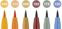 Tuschestift Pitt Artist Pen Brush - 6er Etui Herbst