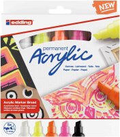 Acrylmarker 5000/5S breit, Keilspitze 5-10 mm - 5er Etui...