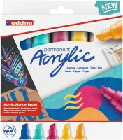 Acrylmarker 5000/5S breit, Keilspitze 5-10 mm - 5er Etui...
