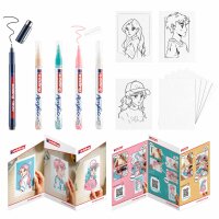 Acrylmarker 5300 fein Rundspitze 1-2 mm - 5er Set Manga mit E1800