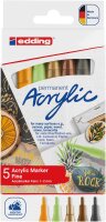 Acrylmarker 5300 fein Rundspitze 1-2 mm- 5er Set Naturfarben