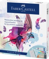 Aquarellmalset 12 Tuben a 5 ml, 4 Pinsel, Schablone,...