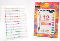 Acrylmarker GRAPHIT GO 2 Spitzen 12er Set - florale Farben