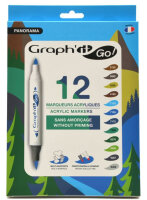 Acrylmarker GRAPHIT GO 2 Spitzen 12er Set - LANDSCAPE