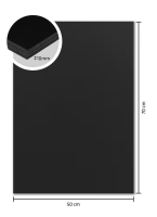 Schaumstoffplatte 10 mm - 50x70cm schwarz - 10er Pack