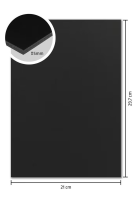 Schaumstoffplatte 5 mm - A4 schwarz - 20er Pack