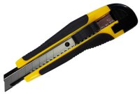 Cutter mit Griffzone 18mm schwarz, gelb