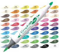 Acrylmarker GRAPHIT GO 2 Spitzen - 60 Farben