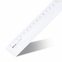 Lineal 20 cm mm-Teilung, glasklares Plexiglas