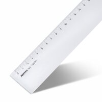 Lineal 40 cm mm-Teilung, glasklares Plexiglas