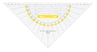 Geodreieck 25 cm Griff lösbar, Facette,...