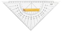 Kursdreieck 27 cm mit Griff,Winkelskalen 360/1