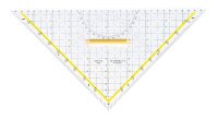 TZ-Dreieck 32,5 cm mit Holzgriff, Facette an Hypotenuse,...