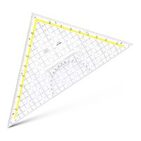 TZ-Dreieck 32,5 cm mit Griff, Facette und Tuschenoppen, Plexiglas