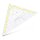 TZ-Dreieck 32,5 cm mit Griff, Facette und Tuschenoppen, Plexiglas