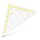 TZ-Dreieck 22,5 cm ohne Facette, mit Tuschenoppen, Plexiglas