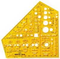 Schablone Schulwinkel Metall Format 155 x 155 mm,...