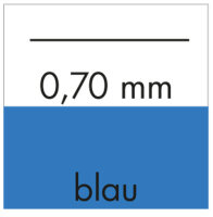 Tuschef&uuml;ller mg1 0.70 mm Farbcode blau,...